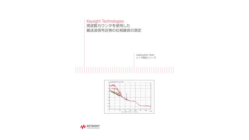 周波数カウンタを使用した搬送波信号近傍の位相雑音の測定 | キーサイト